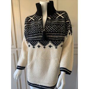 Vintage Ralph Lauren Sweater Medium Black / Ivory Skiing